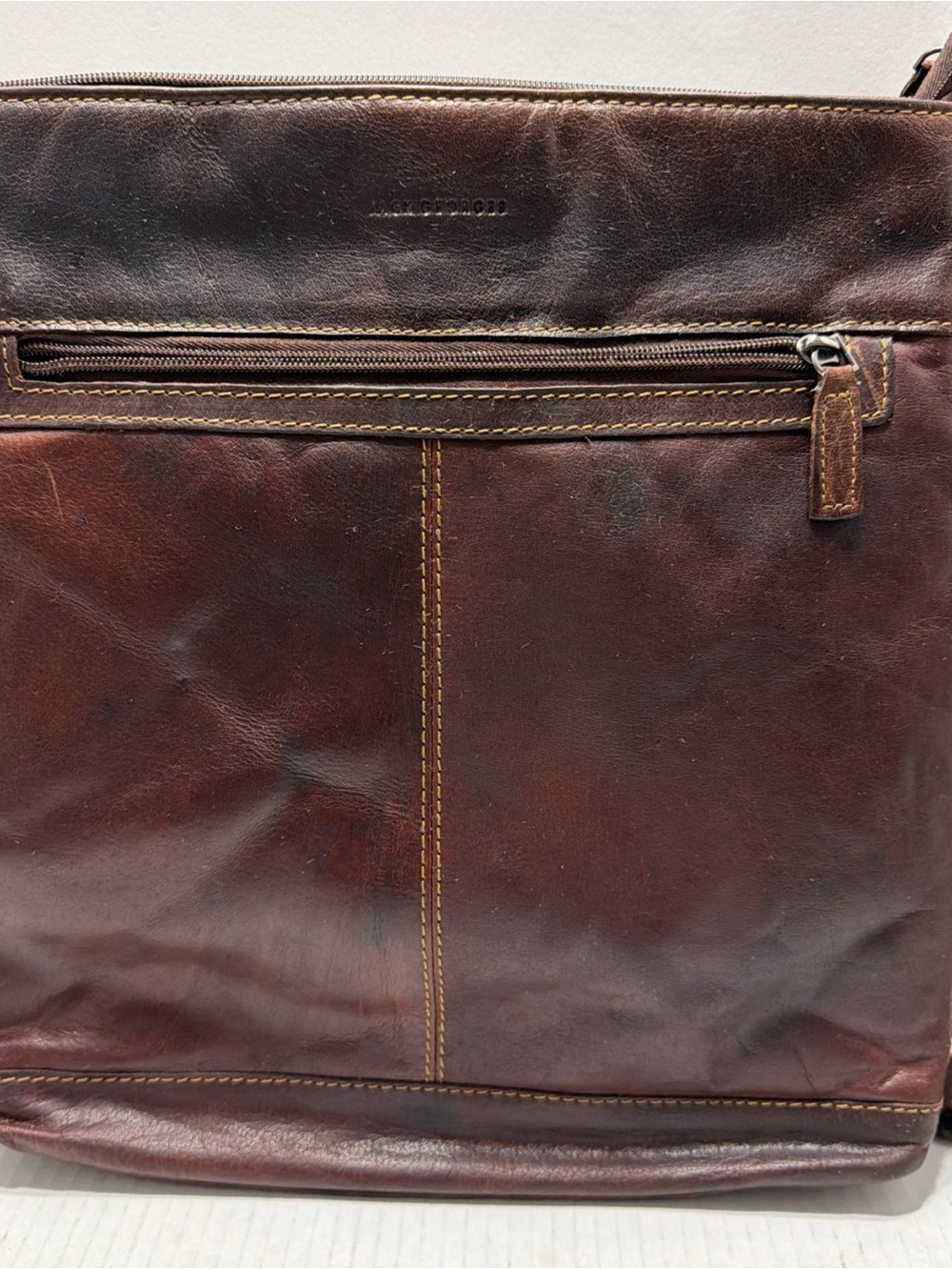 Jack Georges Voyager Collection Leather Crossbody Hobo Bag